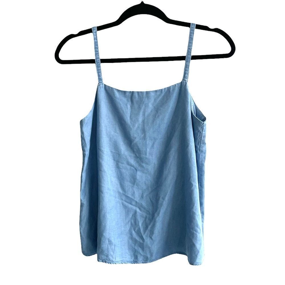 MANGO MNG Lula Sleeveless Blouse Cami Tank Top Blue S
